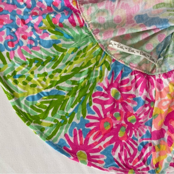 Lilly Pulitzer LOVERS CORAL  Zeldie top like new one shoulder ruffle top Small S - Picture 4 of 7
